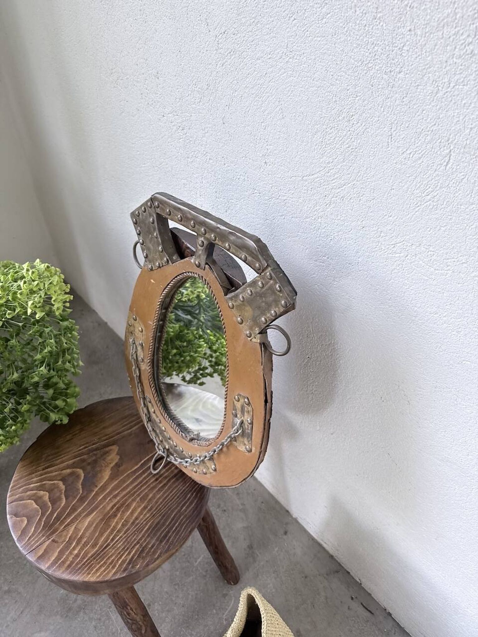Brutalist handcrafted mirror "horse"