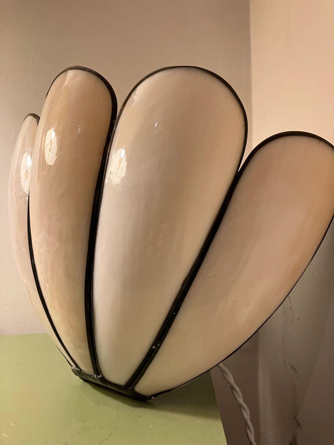 Vintage glass wall lamp