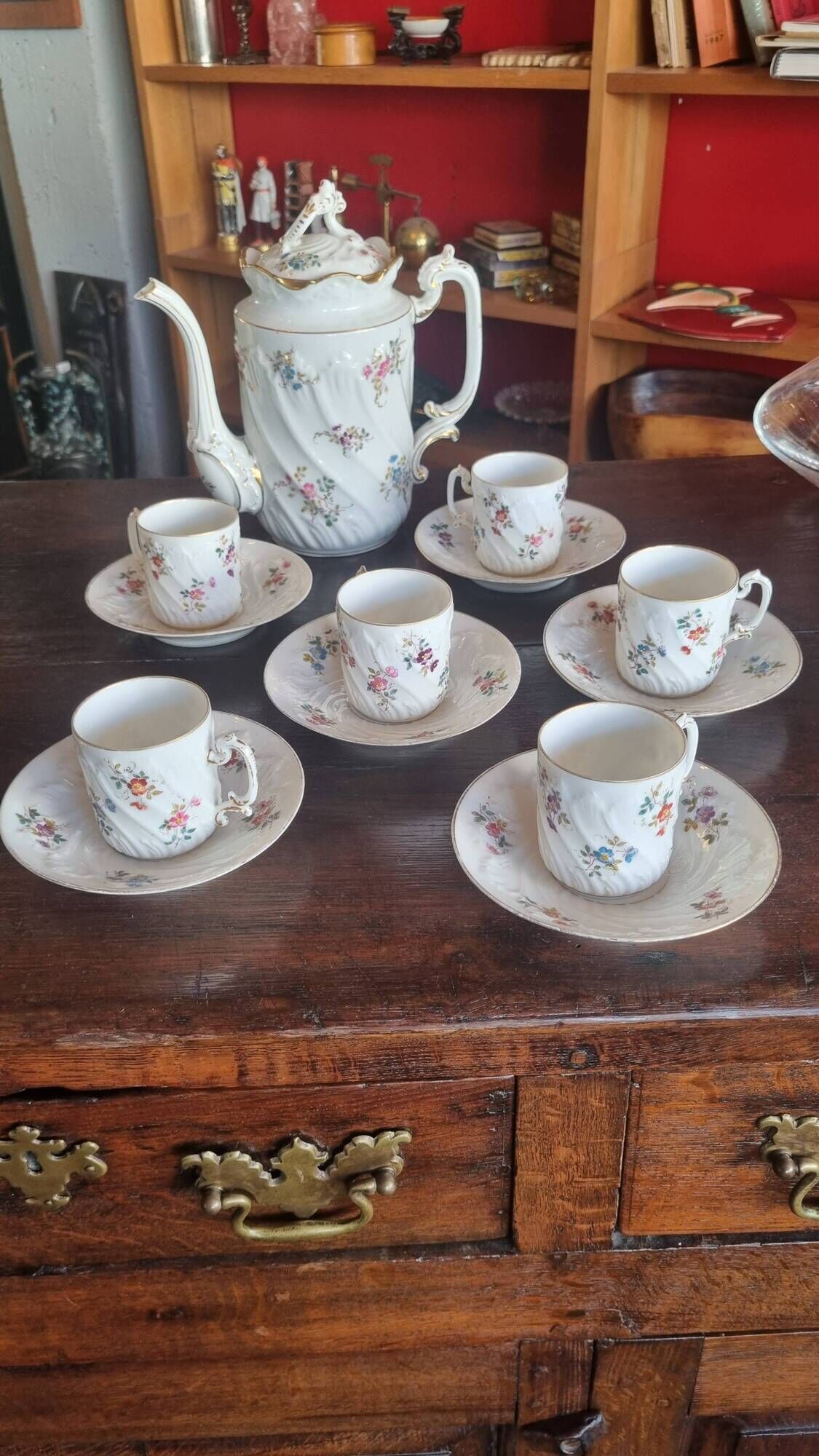 Antique fine porcelain coffee set