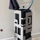 Openwork steel umbrella stand 70s