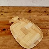 Bamboo dish with vintage floral patterns