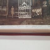 Tableau vintage representant belgrad en mai 2012  42cm sur 32cm