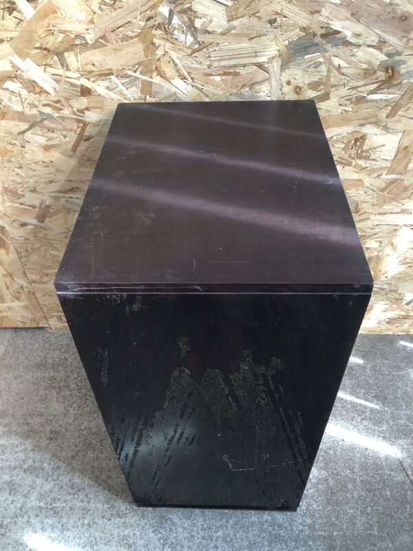 Ancien Meuble Hifi Vinyle Placage Bois + Tiroirs Intérieurs Audio Vintage