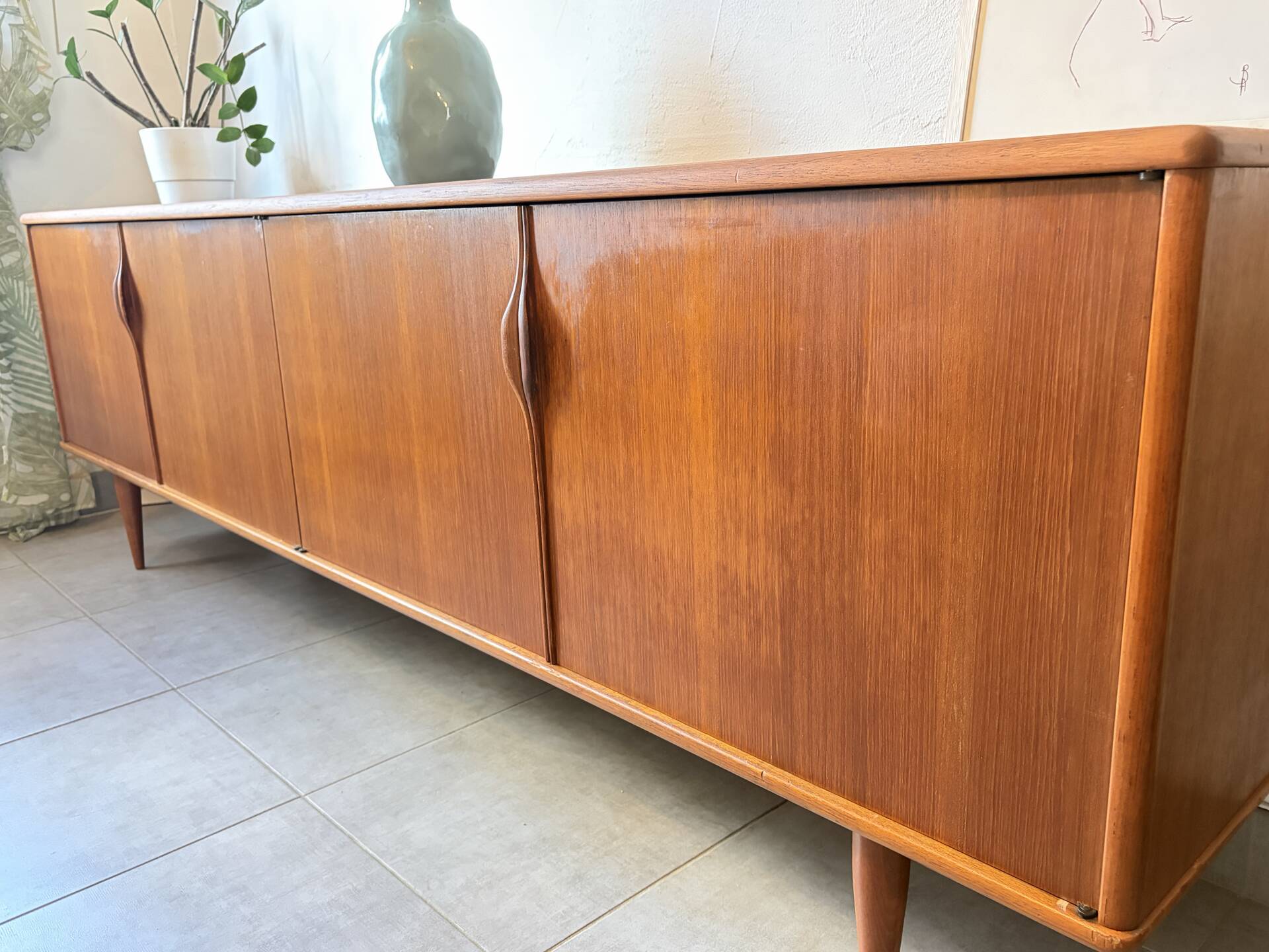Vintage teak enfilade from the 1960s.