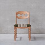 Oak razor danish mid-century dining chairs