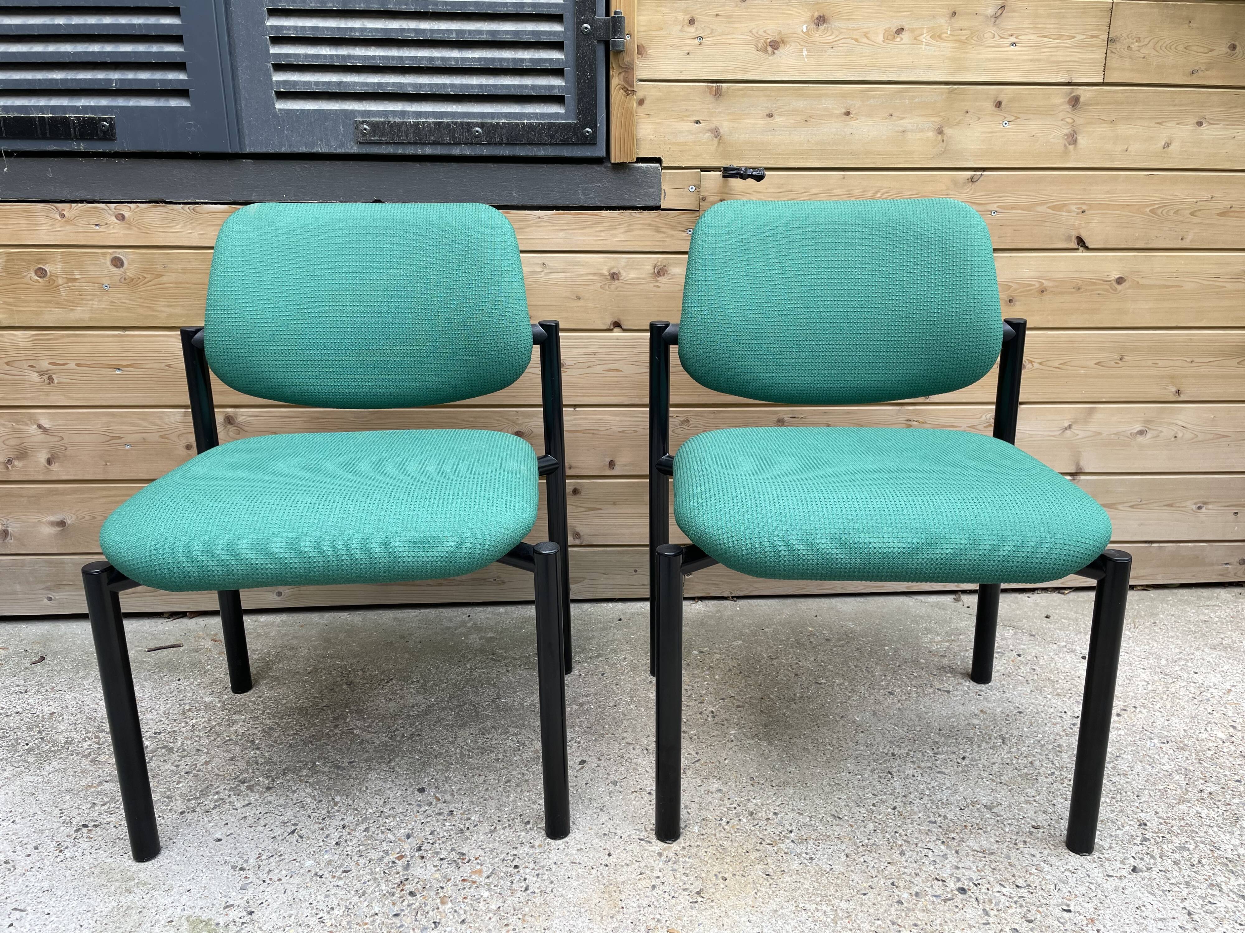 Pair of vintage Martin Stoll Champenay office chairs