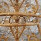 Vintage rattan notch shelf