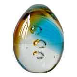 Multicolored Blown Glass Paperweight