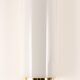 Pair of large opaline glass wall lights in brass designed by Limburg, Germany.
