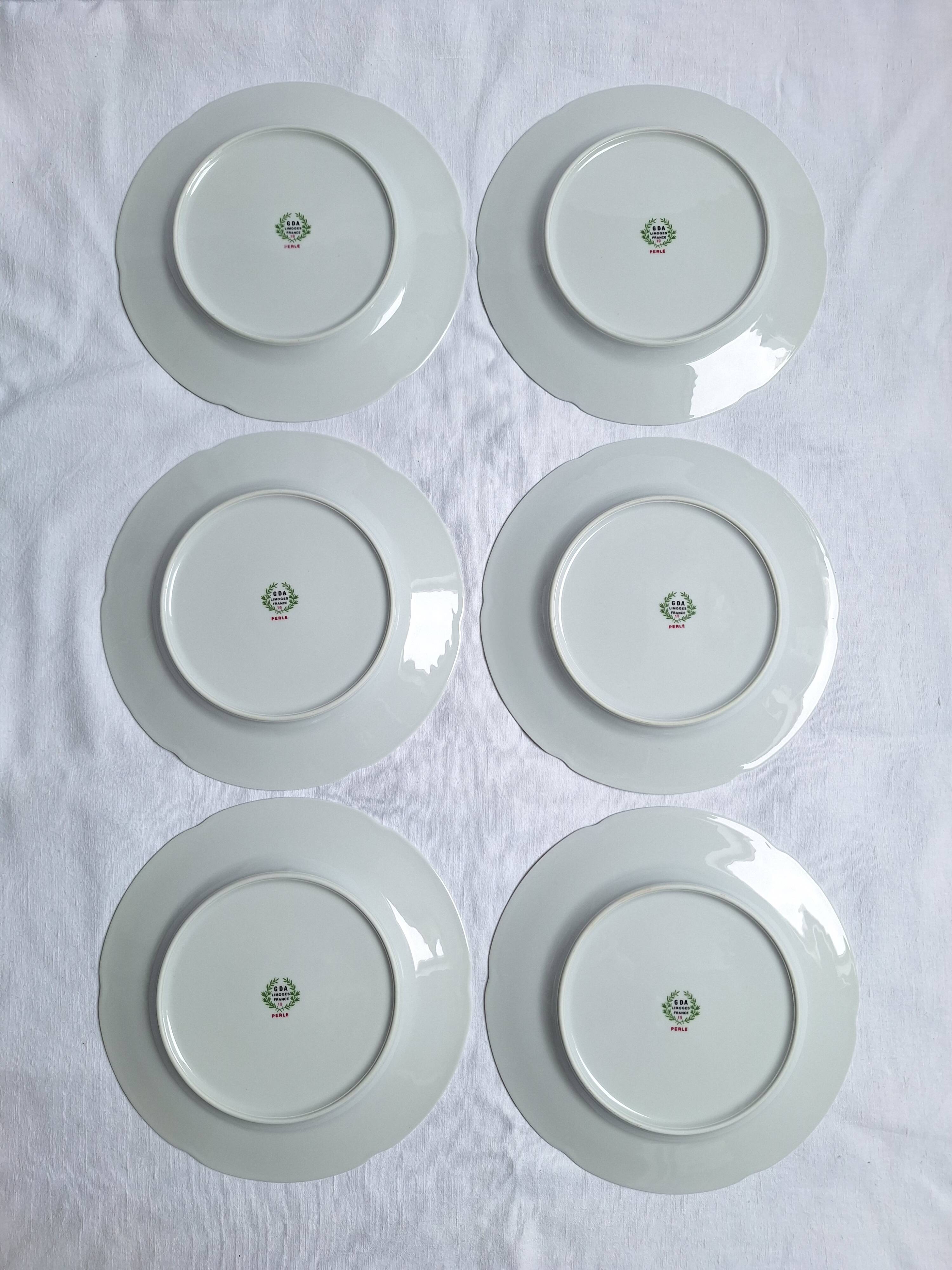 Limoges porcelain flat plates