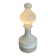 Lampe Opaline blanche forme de pion d’echec, Vintage