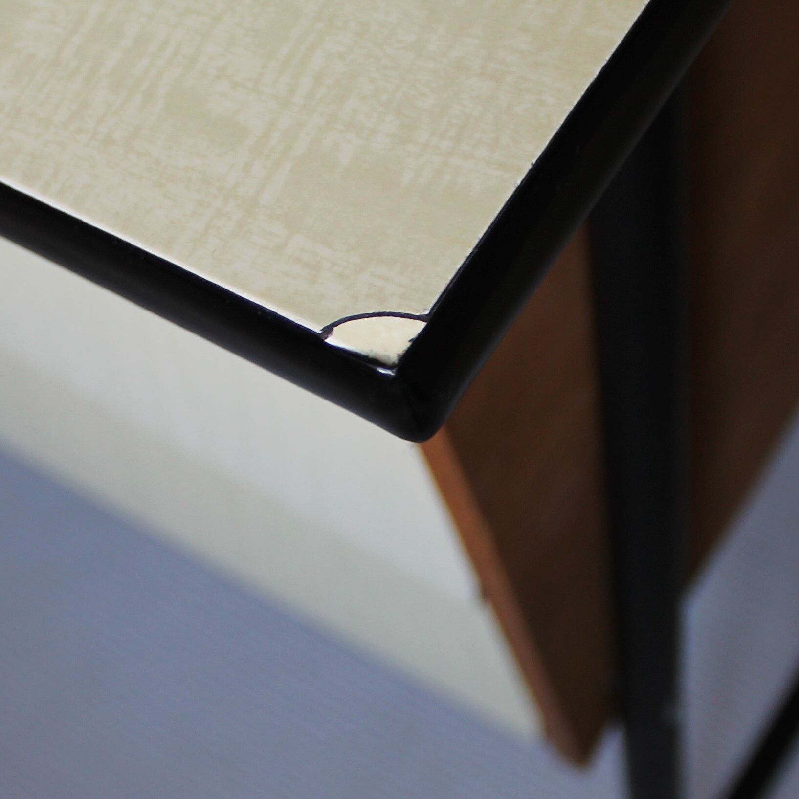 vintage desk tray & drawers formica yellow serin