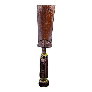 African Art Africa Tribal - Fanti Ethnic Fertility Doll from Ghan on base - 36 cms