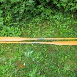 Pair of wooden oars