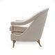 Pair of French Mid-Century Armchairs in Art Deco Style with Brass Details