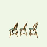 Set of 3 woven rattan bistro chairs Drucker SA