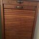 1900 oak notary curtain cabinet