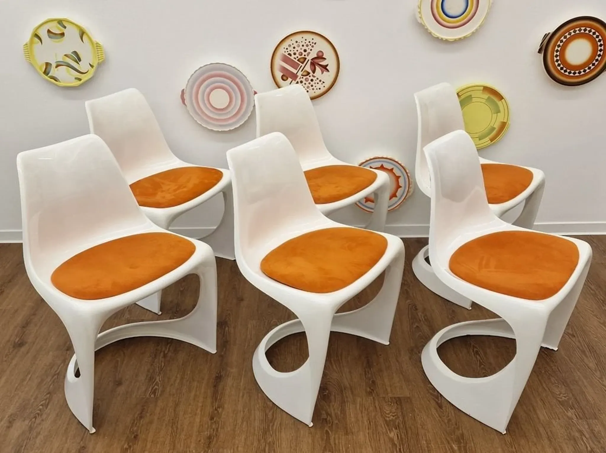 Bofinger BA1171 Chair Pair by Helmut Bätzner stackable in fibre of