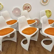 Bofinger BA1171 Chair Pair by Helmut Bätzner stackable in fibre of