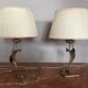 Magnificent pair of cobra bedside lamps