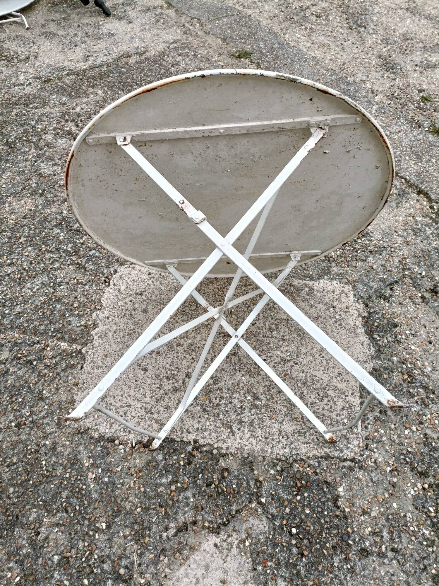 Garden furniture 4 places wrought iron old vintage xxeme