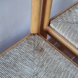 4 vintage straw chairs
