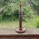 Pied de lampe Art déco en bois torsadé