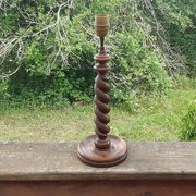 Art Deco twisted wood lamp. FREE DELIVERY