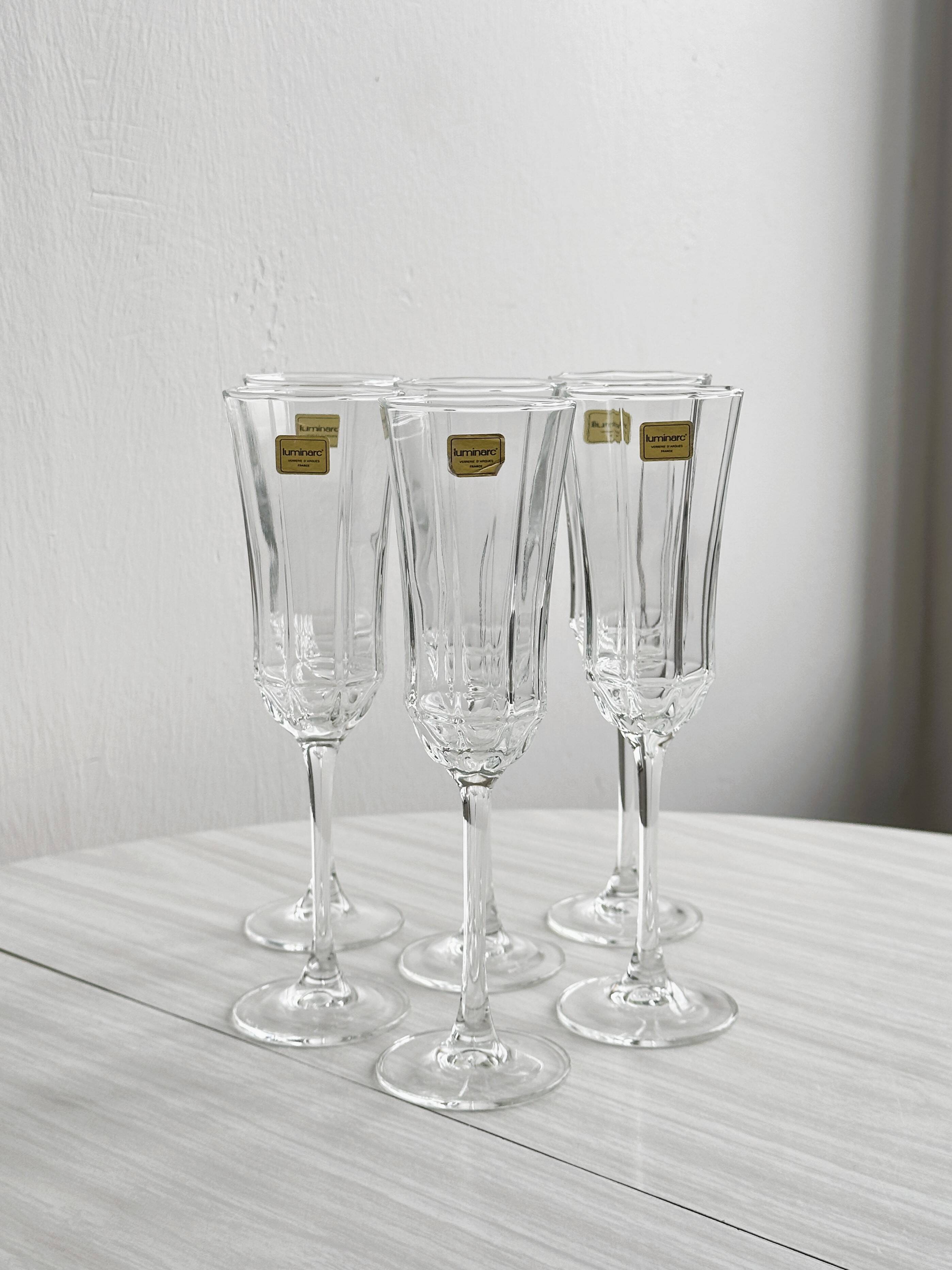 Set of 6 vintage champagne flutes