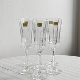 Set of 6 vintage champagne flutes