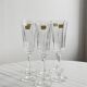 Set of 6 vintage champagne flutes