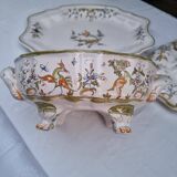 Large vintage French porcelain soup tureen from Moustiers Martres Tolosa
