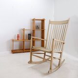 Vintage pine staircase shelf bookcase - Maison Regain style