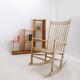 Vintage pine staircase shelf bookcase - Maison Regain style