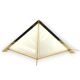 Golden brass Pyramidal table lamp, Christos, Italy 1970