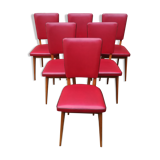 Chairs in red skaï