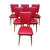 Chairs in red skaï