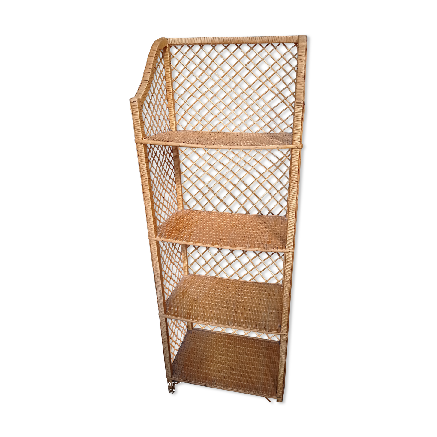 Vintage rattan shelf