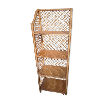 Vintage rattan shelf