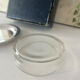 Silver plated butter dish with crystal insert by Ercuis, original box