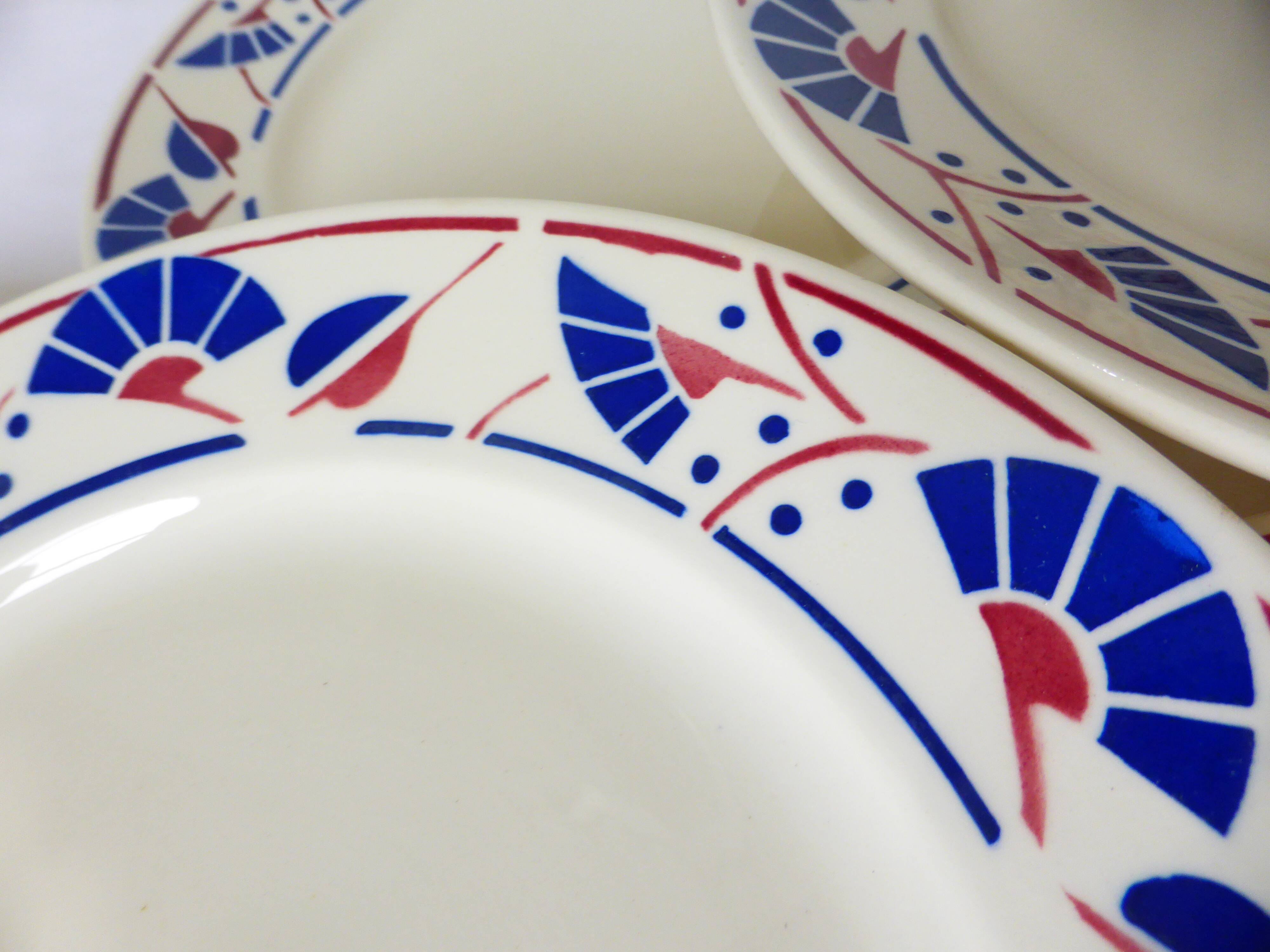 6 flat plates of Badonviller model Mousmee