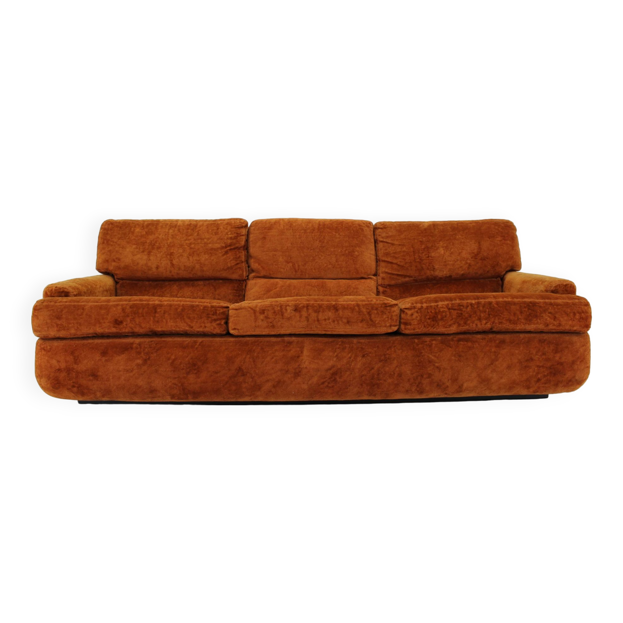 1970s Saporiti 3-Seater Sofa in Velvet ,Italy