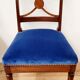 Six chaises en bois bleu azur