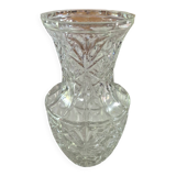 large vintage cut crystal vase