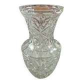 large vintage cut crystal vase