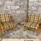 Pair of Scandinavian armchair fabric tiles