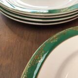 5 assiettes plates anciennes Digoin Sarreguemines