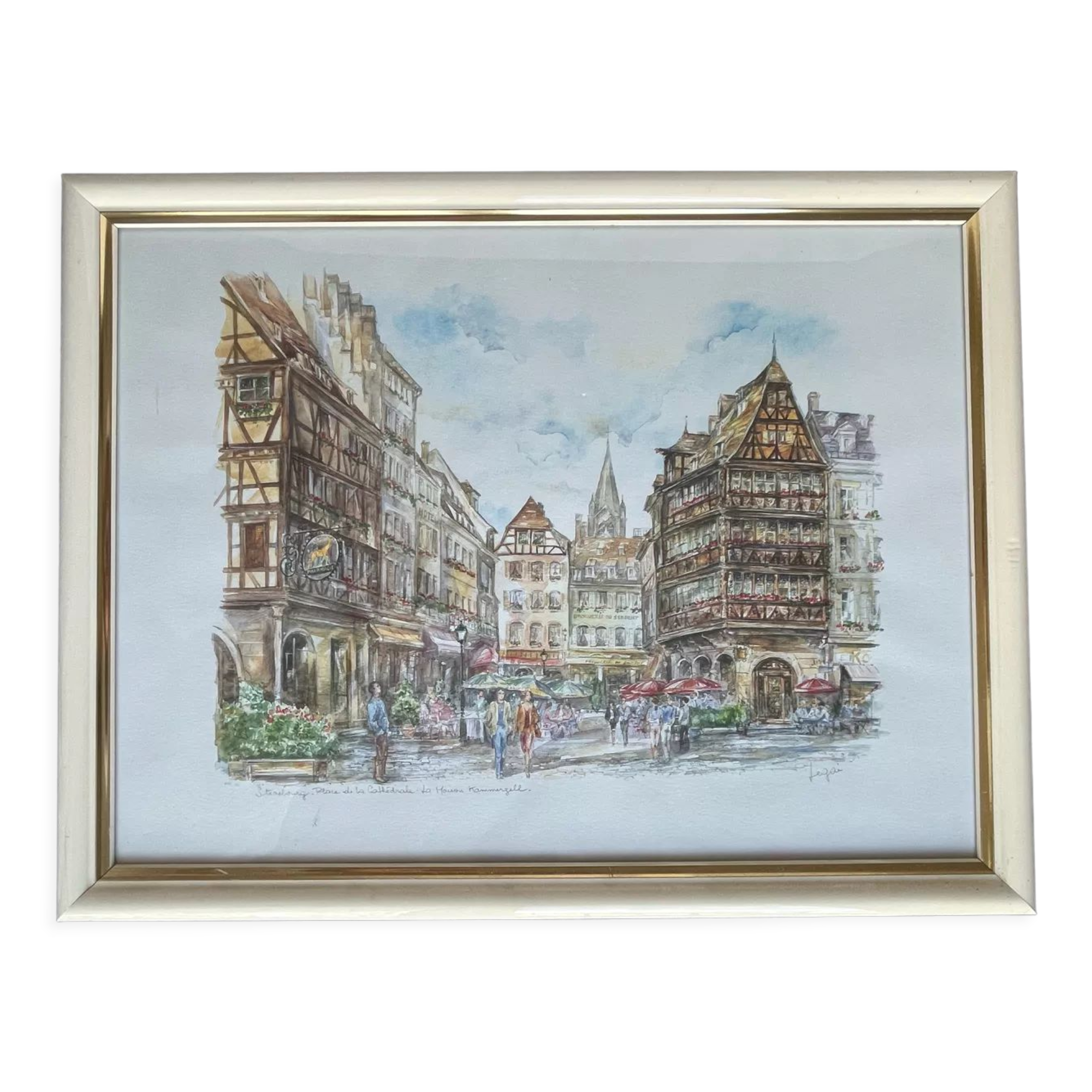 Watercolor of Strasbourg