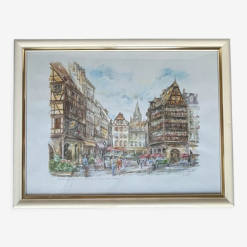 Watercolor of Strasbourg