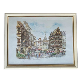 Watercolor of Strasbourg